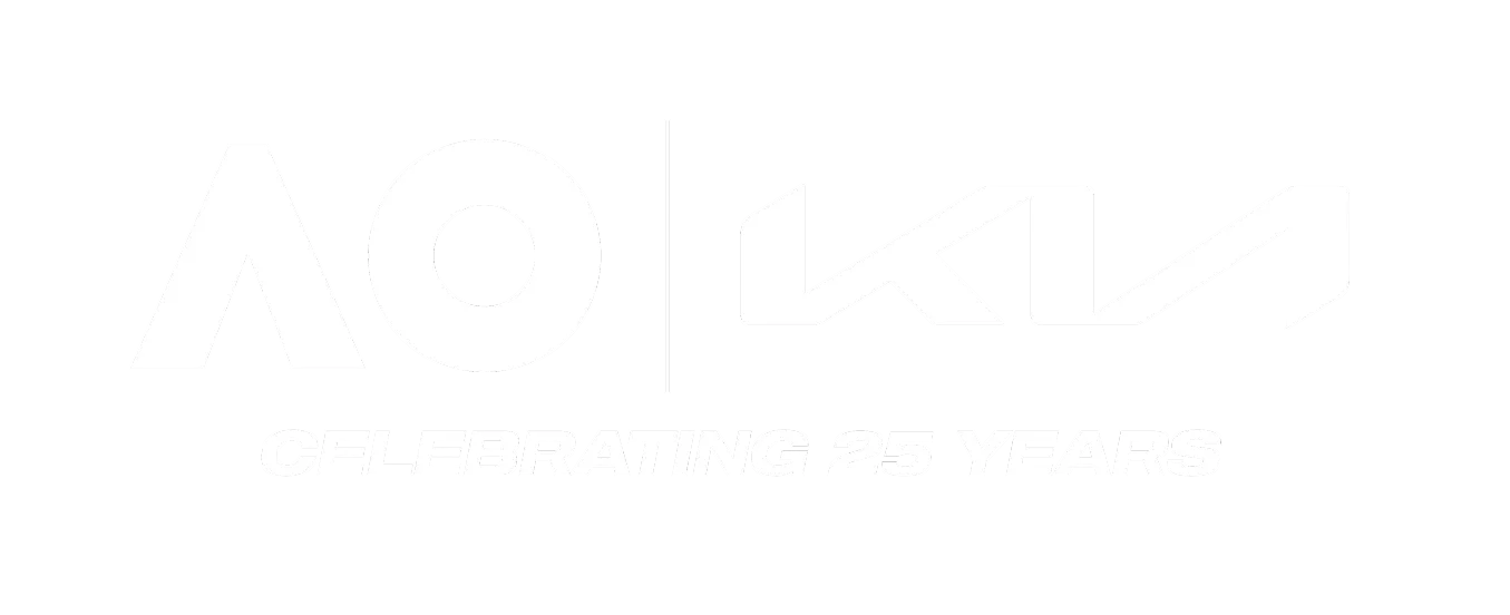 AO × Kia 25th anniversary logo.
