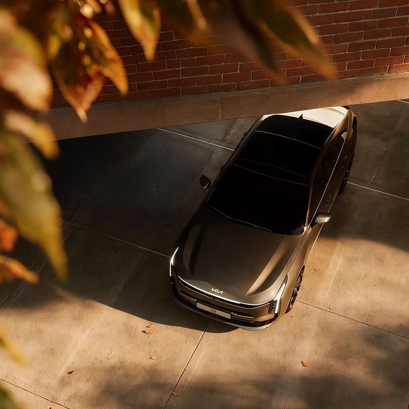 Kia The New K8 seen through tree leaves