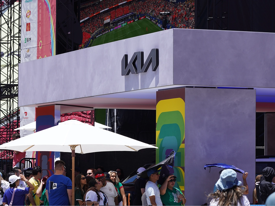 Image of Kia brand experience zone at the FIFA Fan Festival