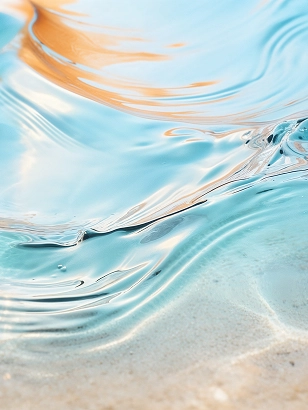 Close-up image of shimmering water ripples