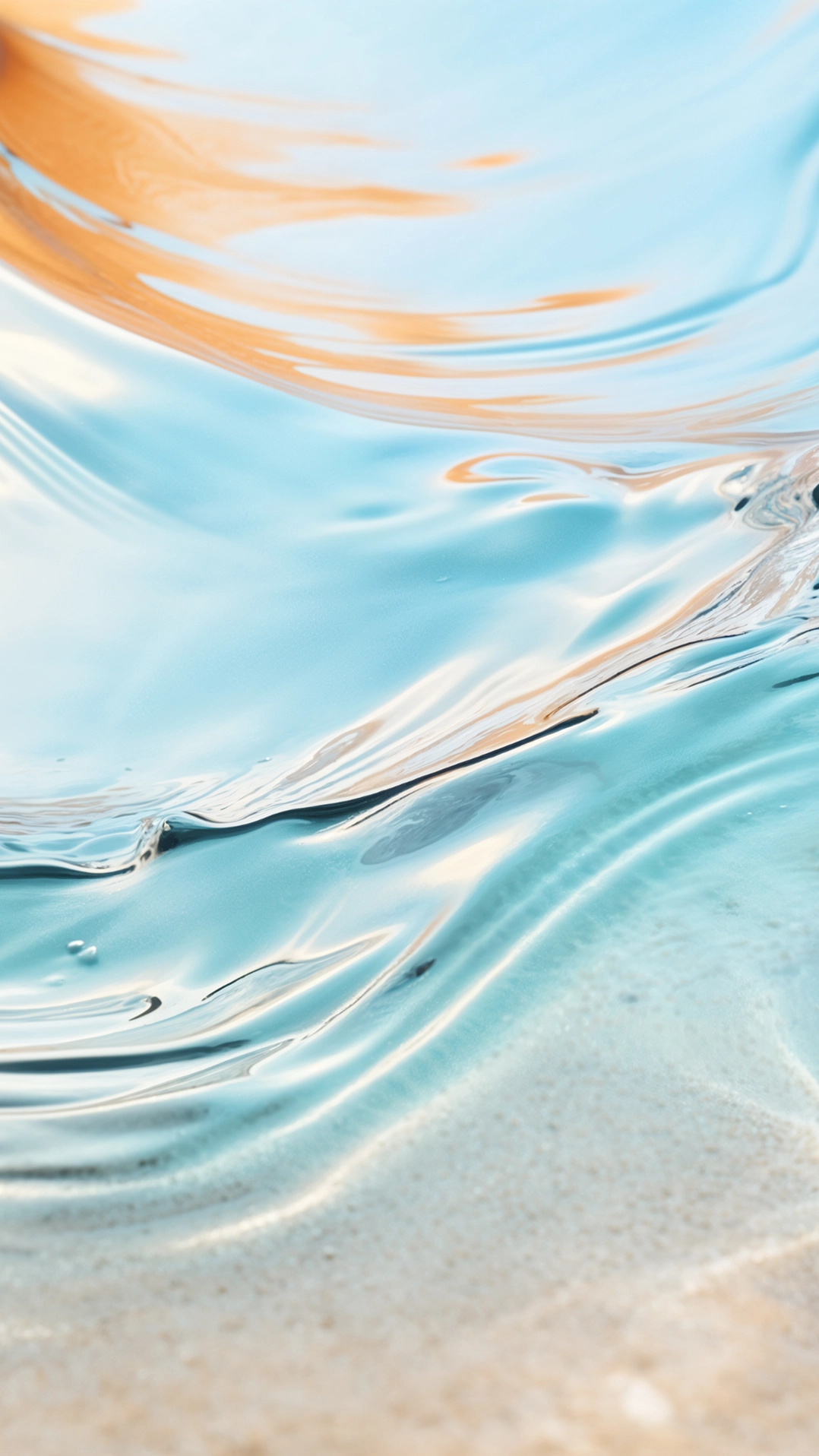 Close-up image of shimmering water ripples