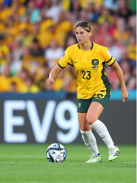 Match scene of Sam Kerr, Australian women's national football team player