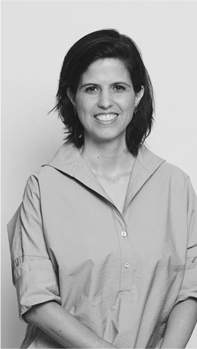 Black-and-white profile portrait of Marilya Bill, Head of Kia Next CMF