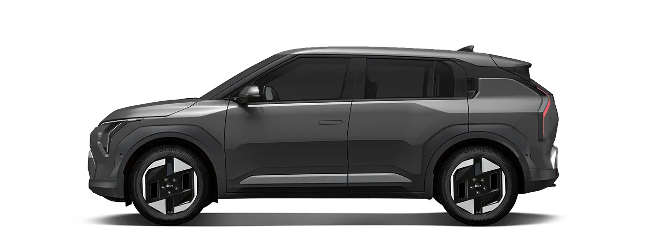 Side profile image of Kia EV3