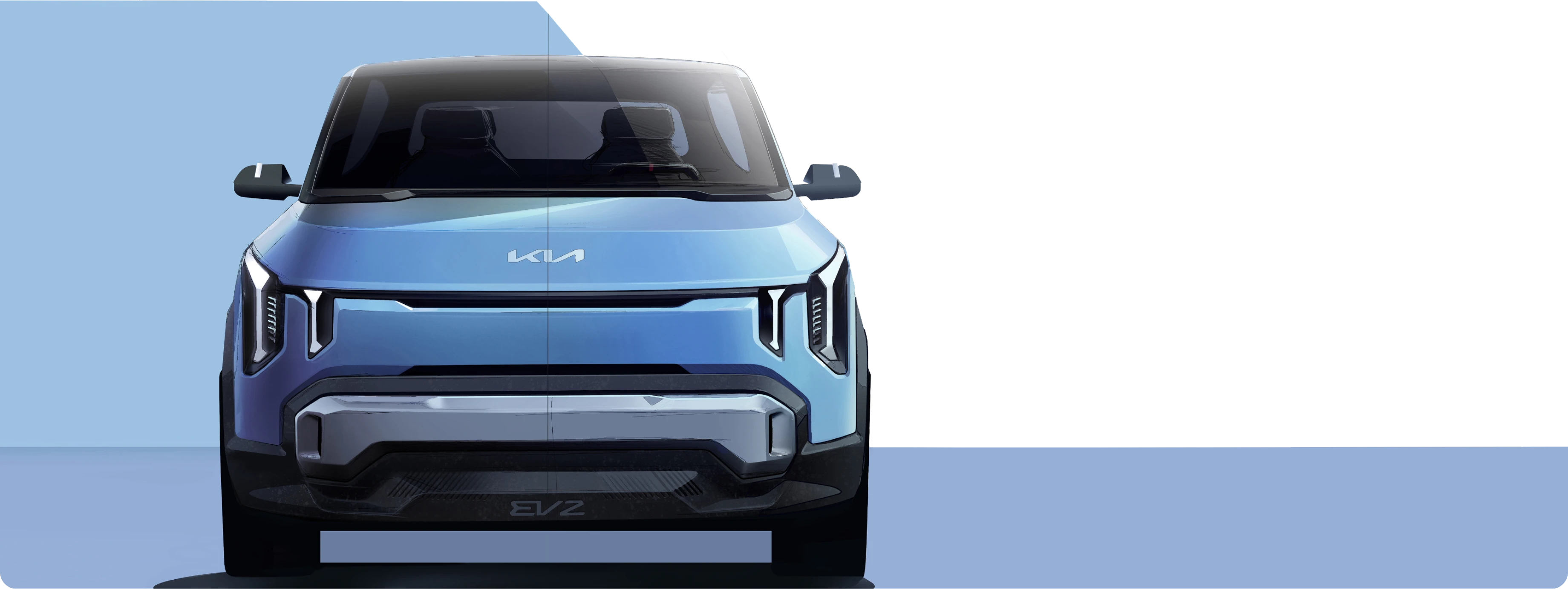 Front view image of Kia EV2 concept car