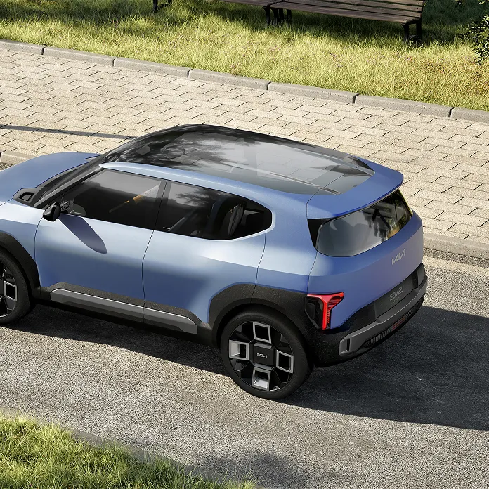 Kia EV5 rear driving view image