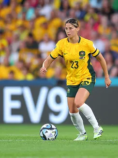 Match scene of Sam Kerr, Australian women's national football team player