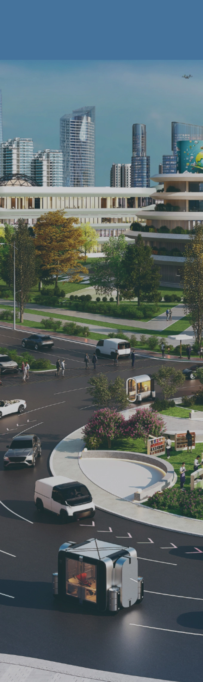 Image showing a city intersection traffic simulation