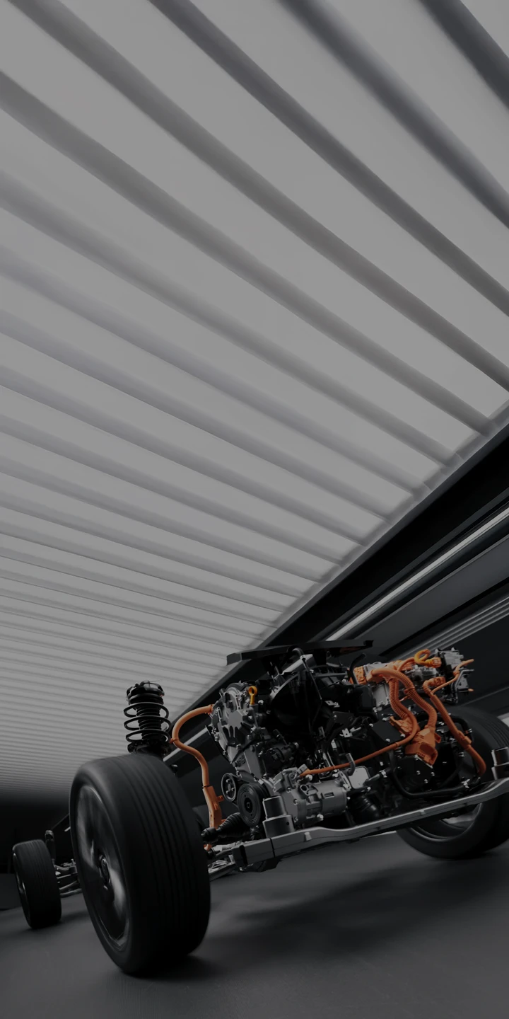 Image of the Kia hybrid powertrain system structure