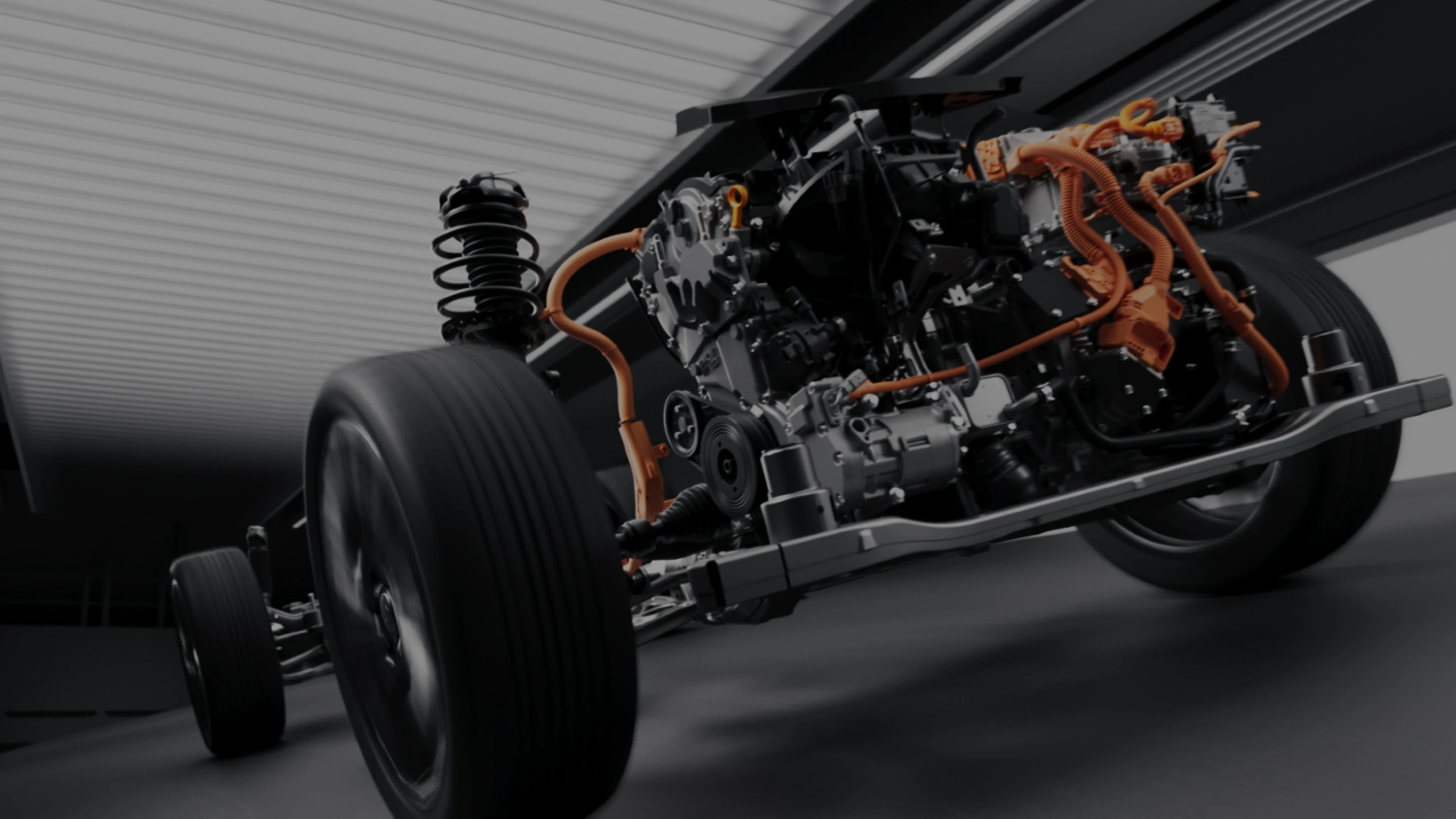 Image of the Kia hybrid powertrain system structure