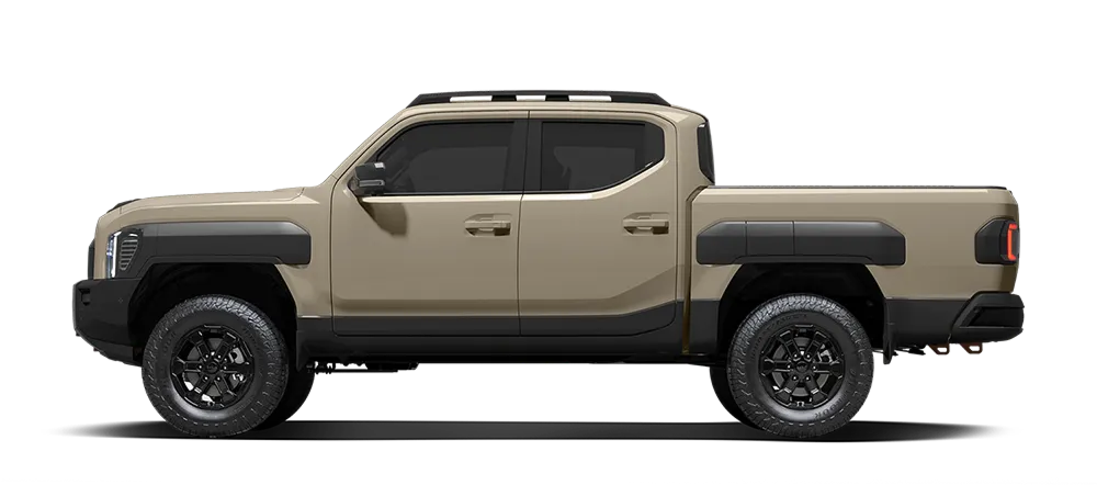Side view image of the Kia Tasman pickup truck