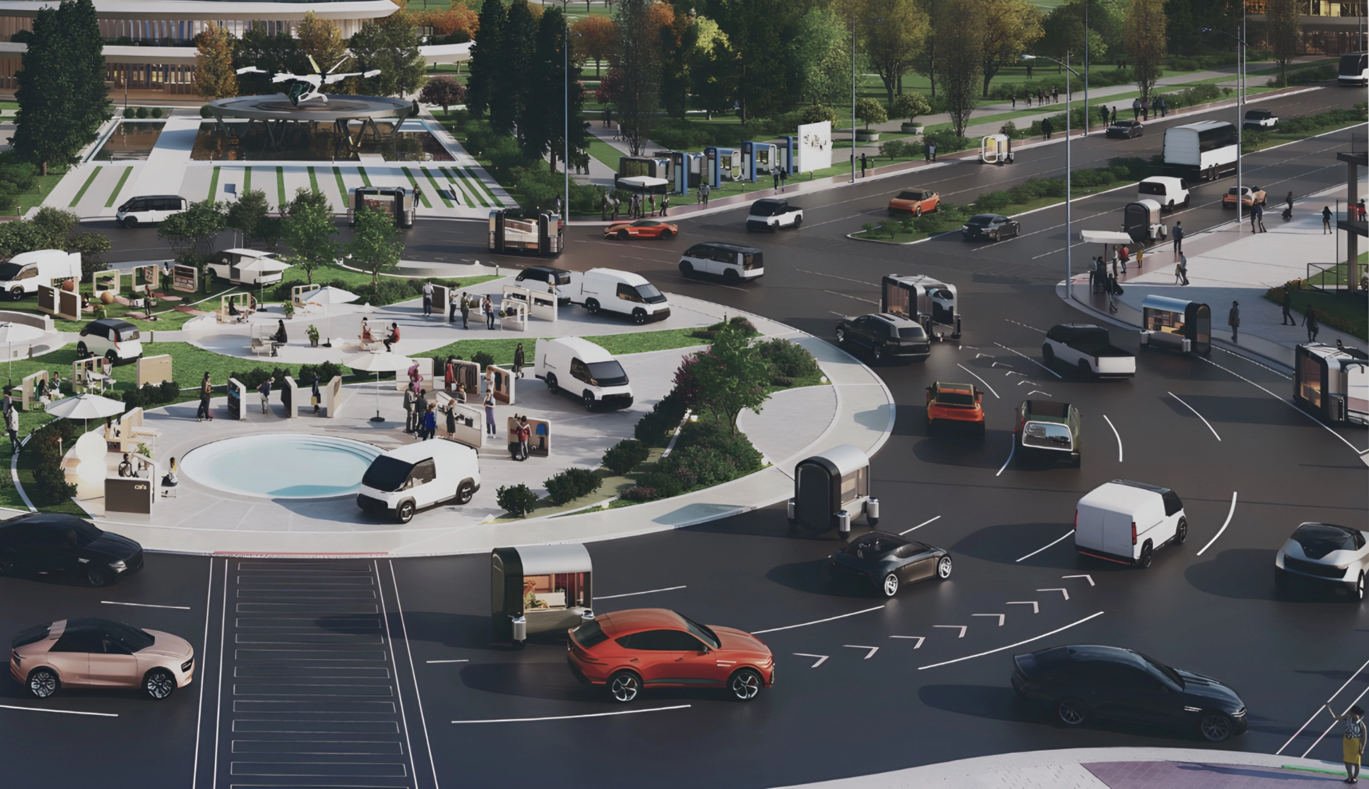 Image showing a city intersection traffic simulation