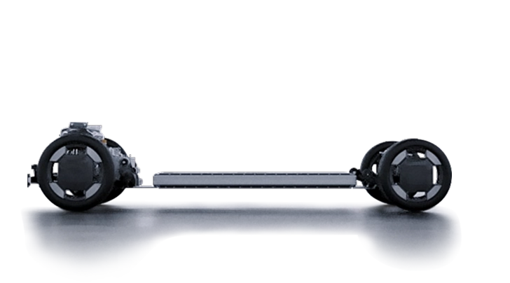 Image showing the E-GMP skateboard-style EV platform structure