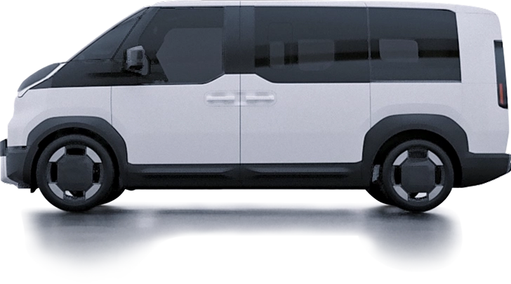 Side view image of a PBV vehicle based on the platform