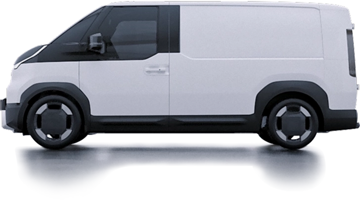 Side view image of a PBV cargo van based on the platform