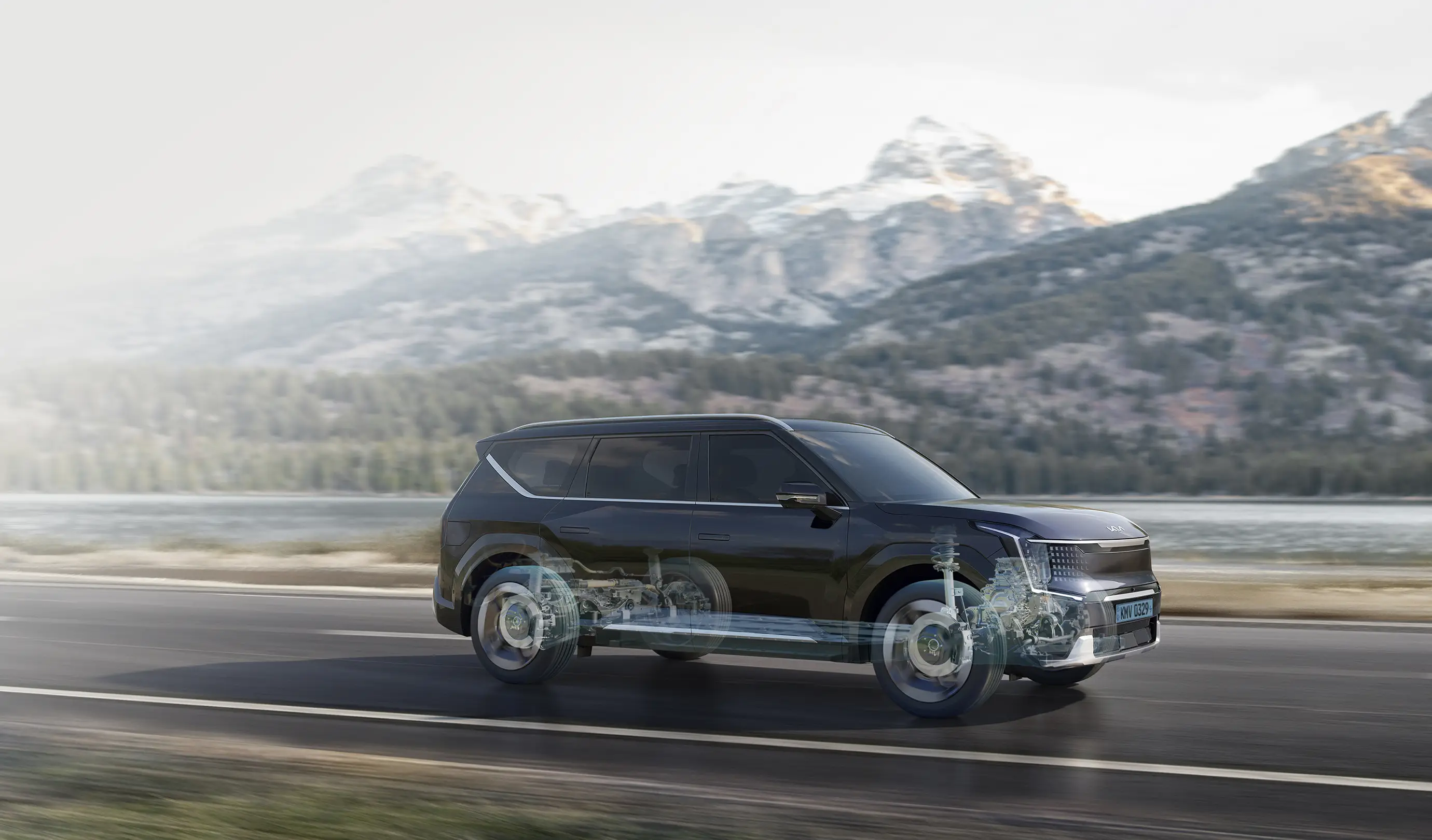 Driving image of an electric vehicle based on the E-GMP platform