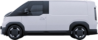 Side view image of a PBV cargo van based on the platform