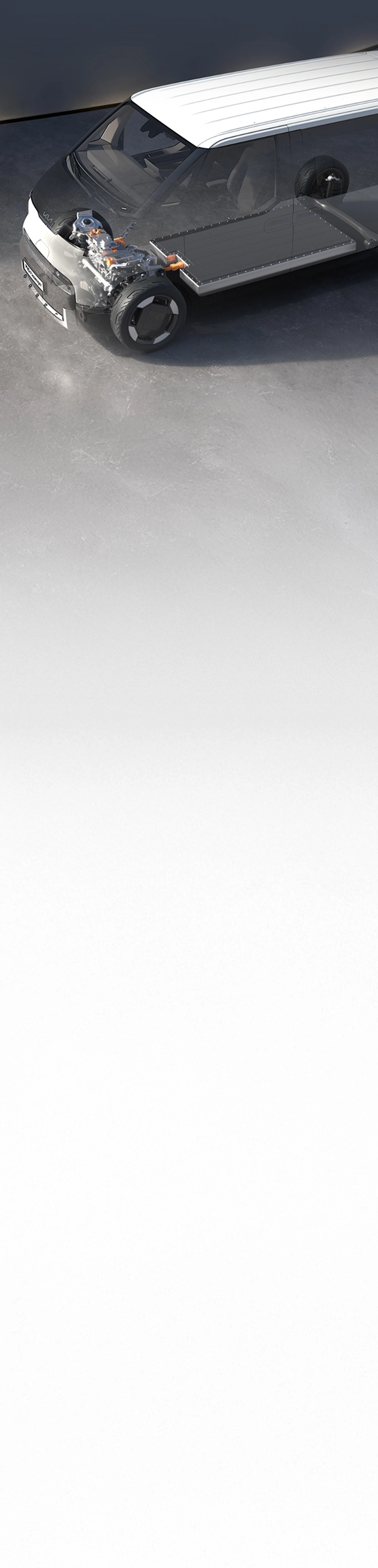 Image showing space utilization inside a PBV vehicle based on the E-GMP.S platform