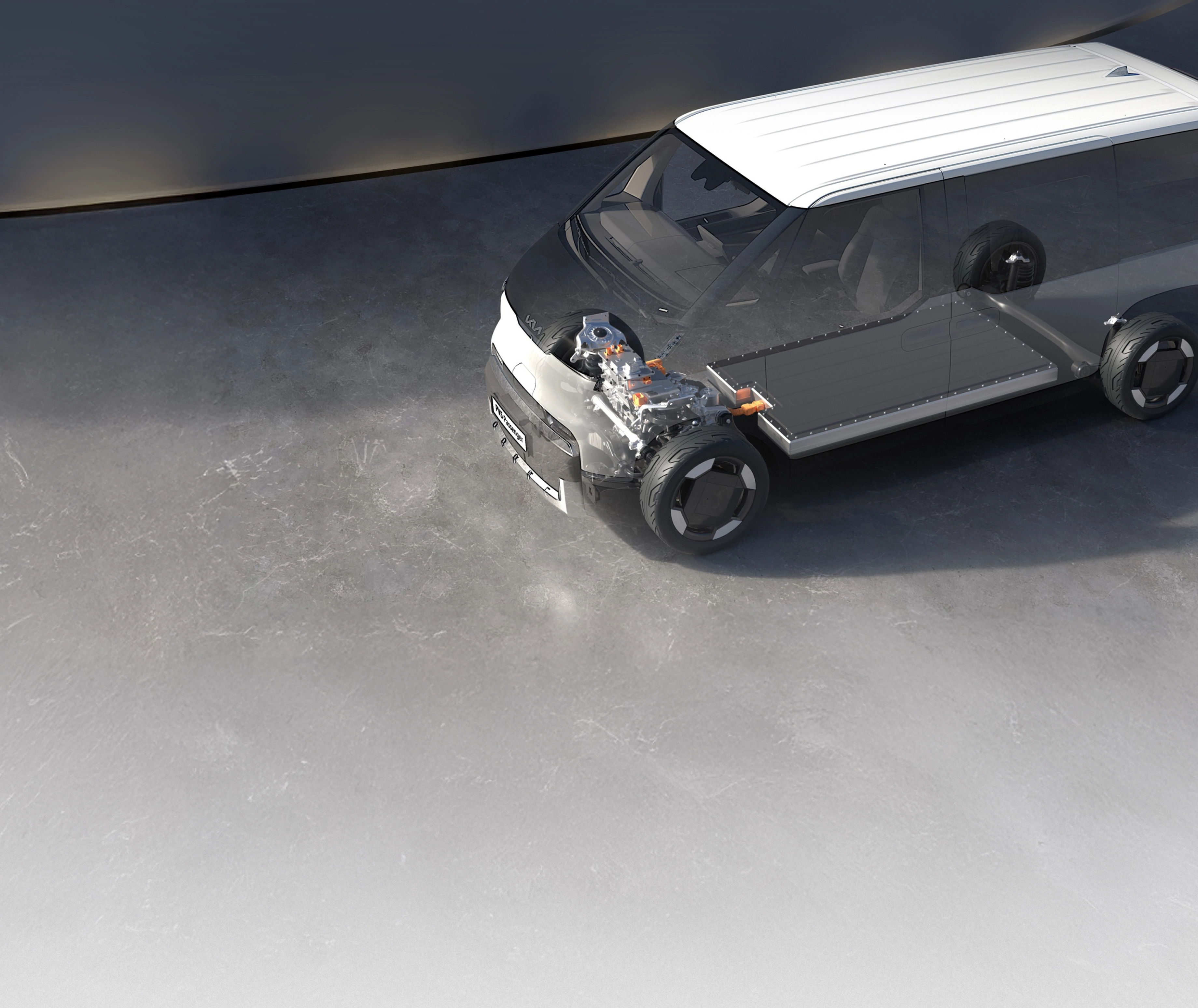 Image showing space utilization inside a PBV vehicle based on the E-GMP.S platform