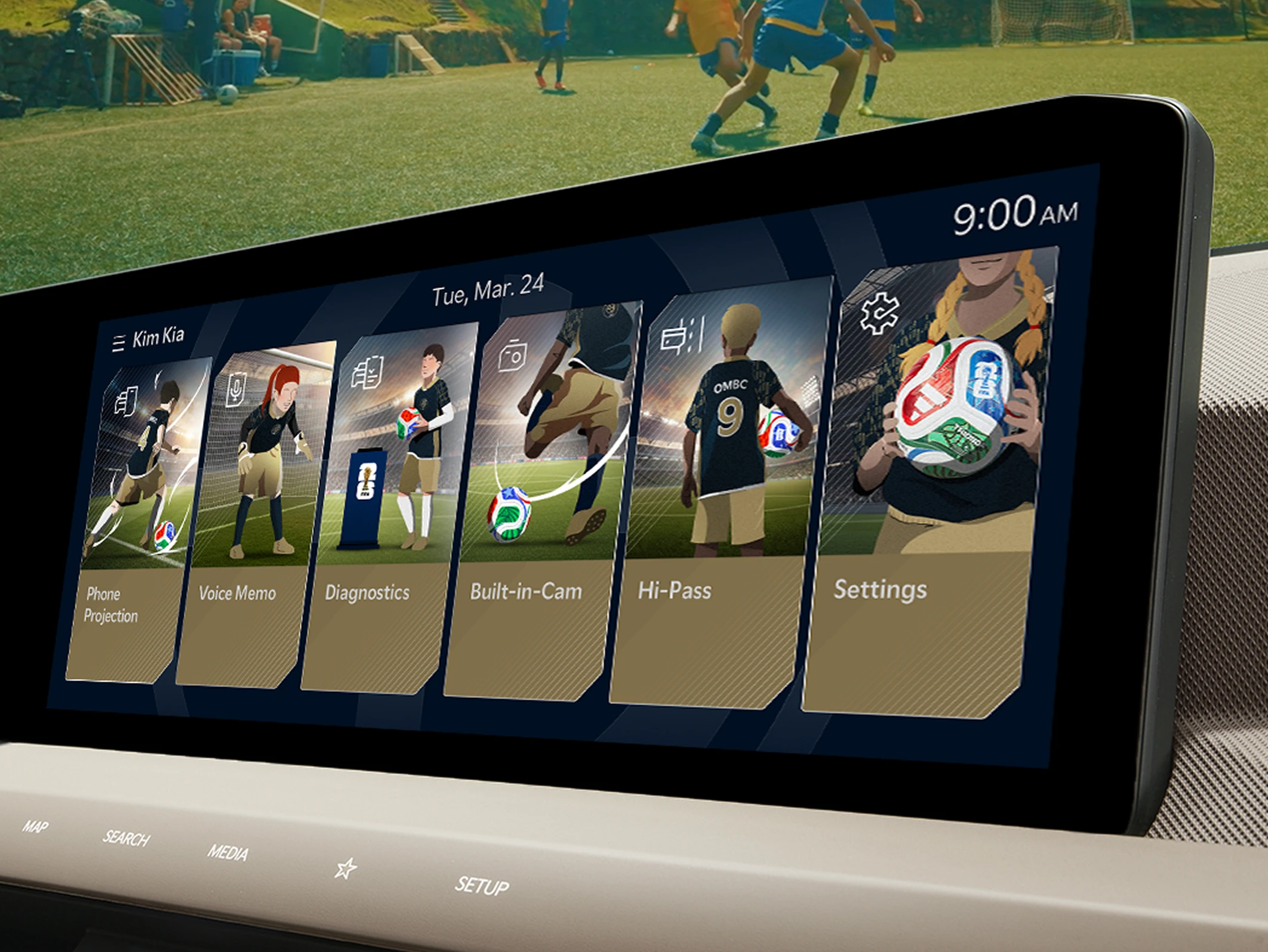 Image showing the vehicle infotainment display user interface
