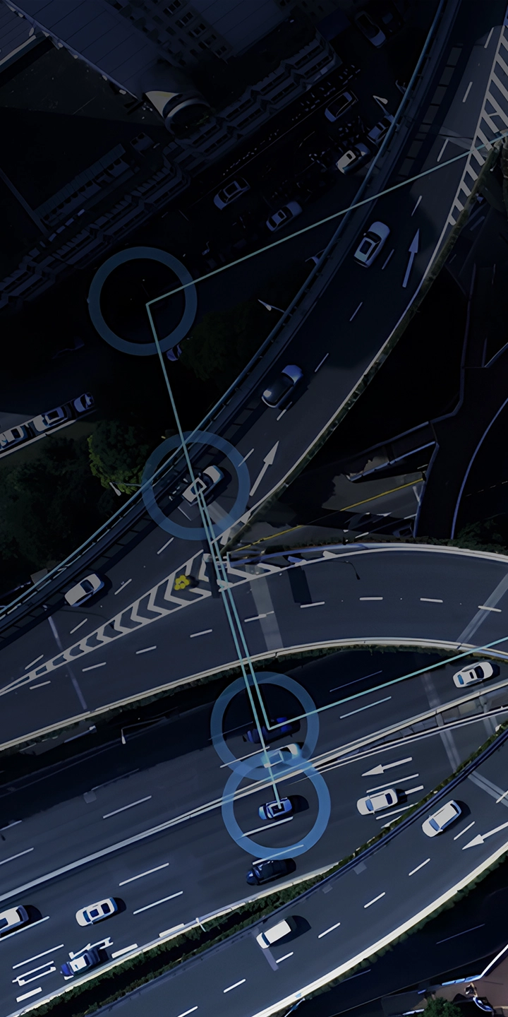 Image showing a smart transportation system based on connected mobility data