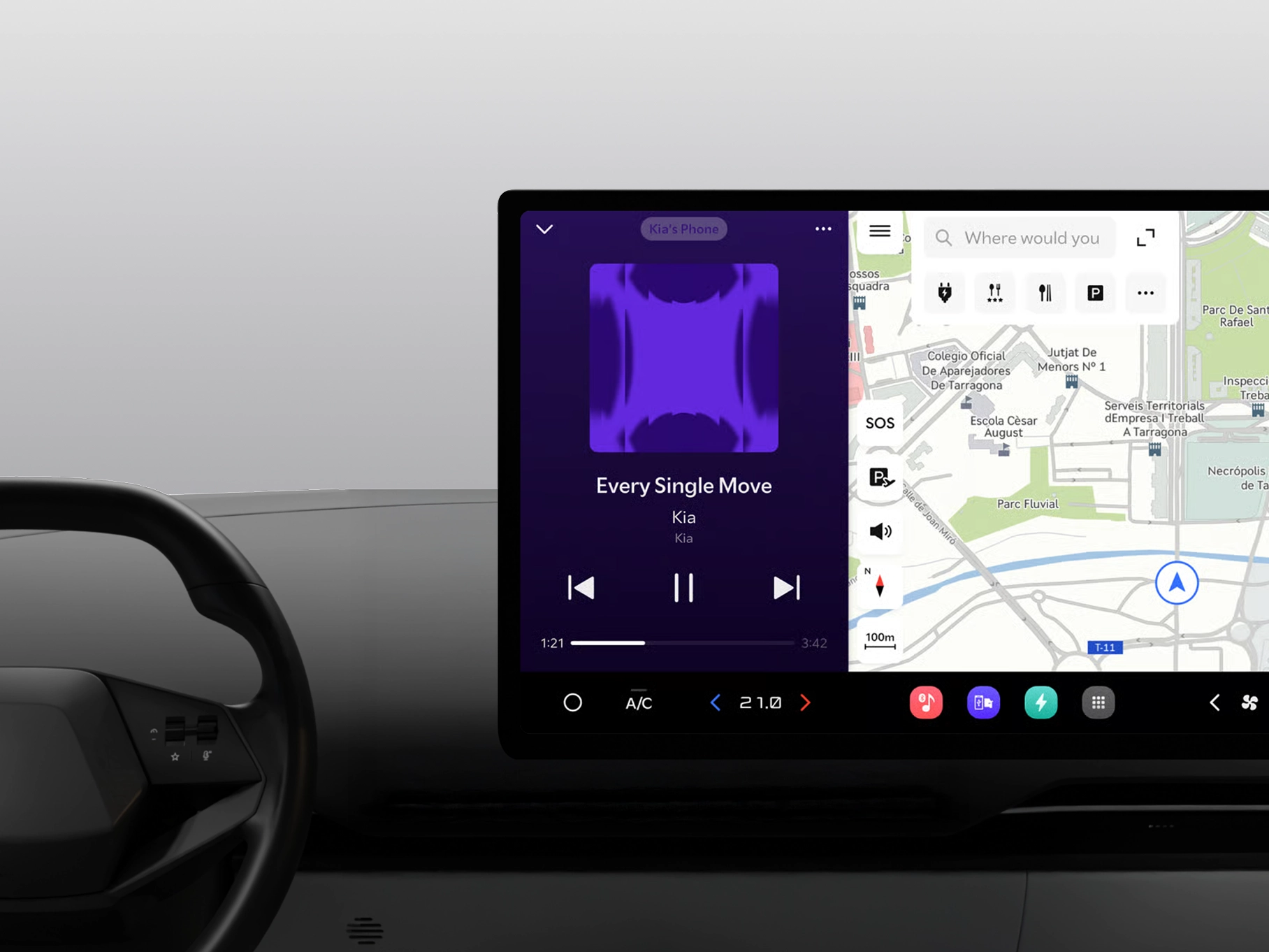 Image showing the vehicle infotainment system display
