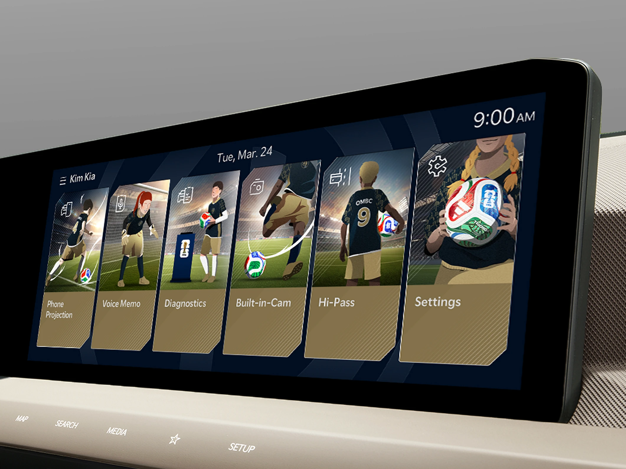Image showing the vehicle infotainment display user interface