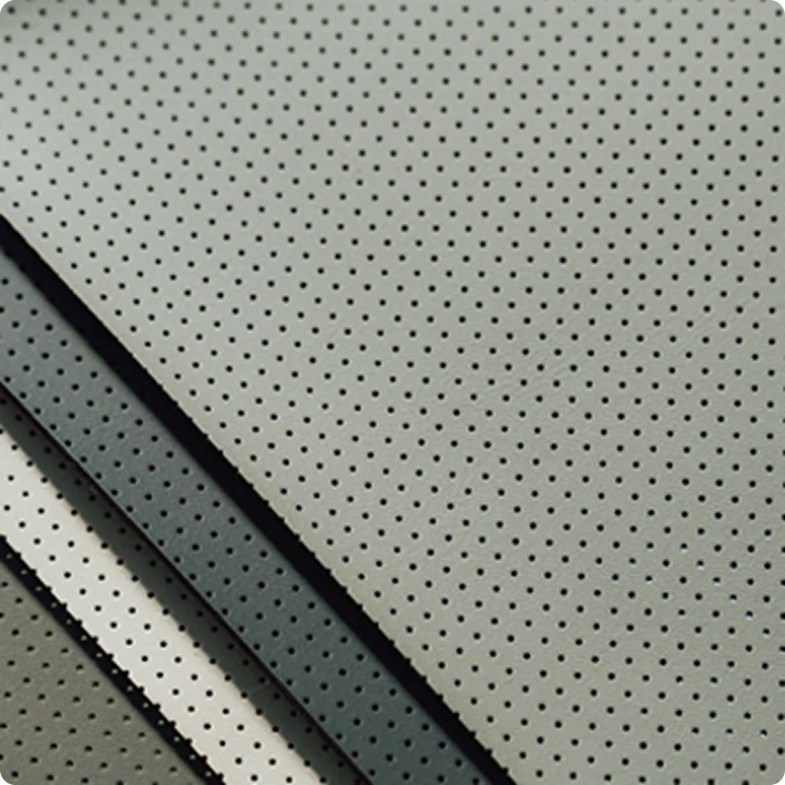 Close-up view of the surface of a bio-based polyurethane alternative material