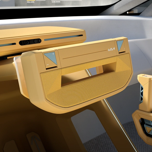 Kia Vision Meta Turismo concept car steering wheel 