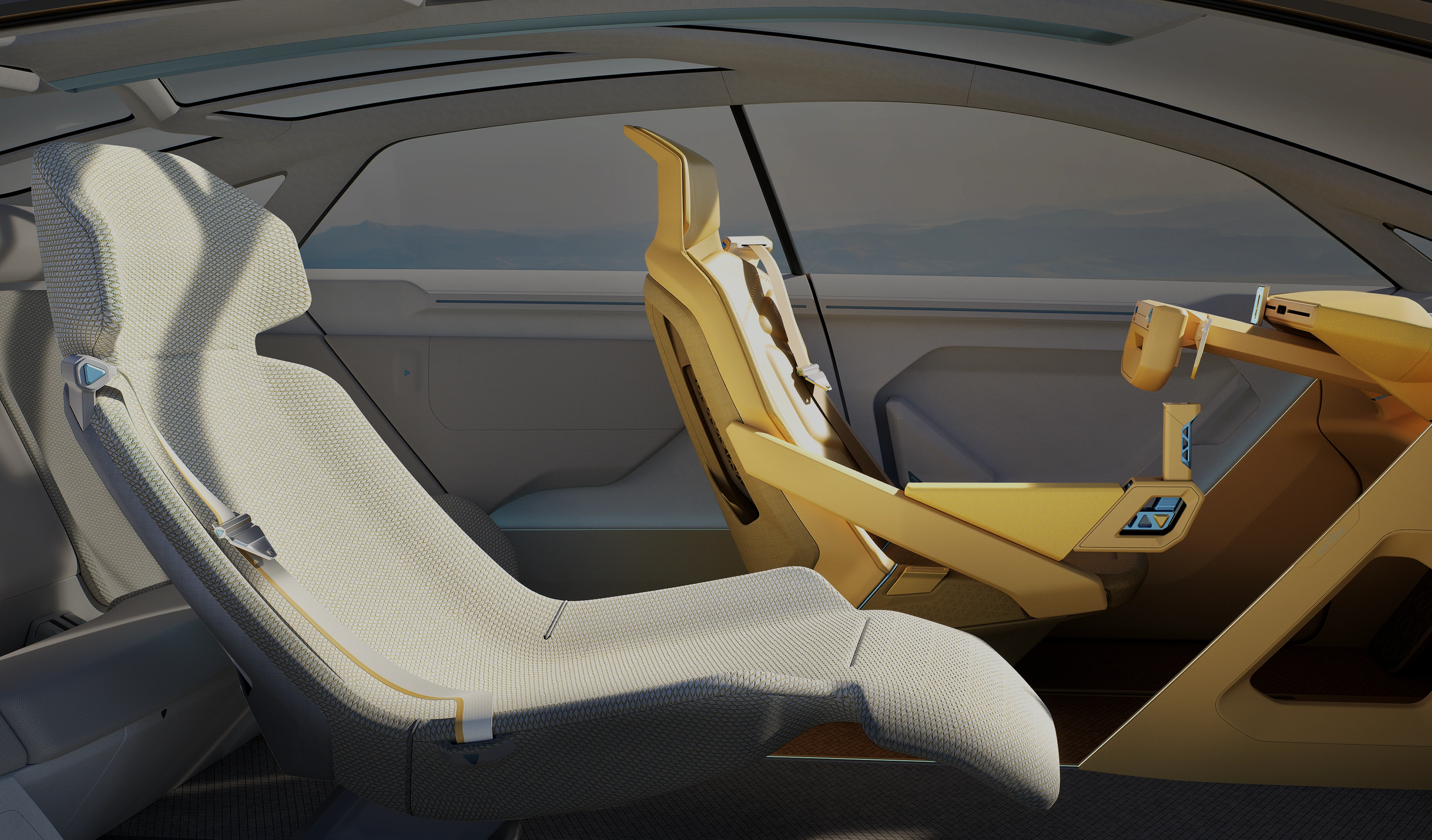 Kia Vision Meta Turismo concept car interior seat structure image