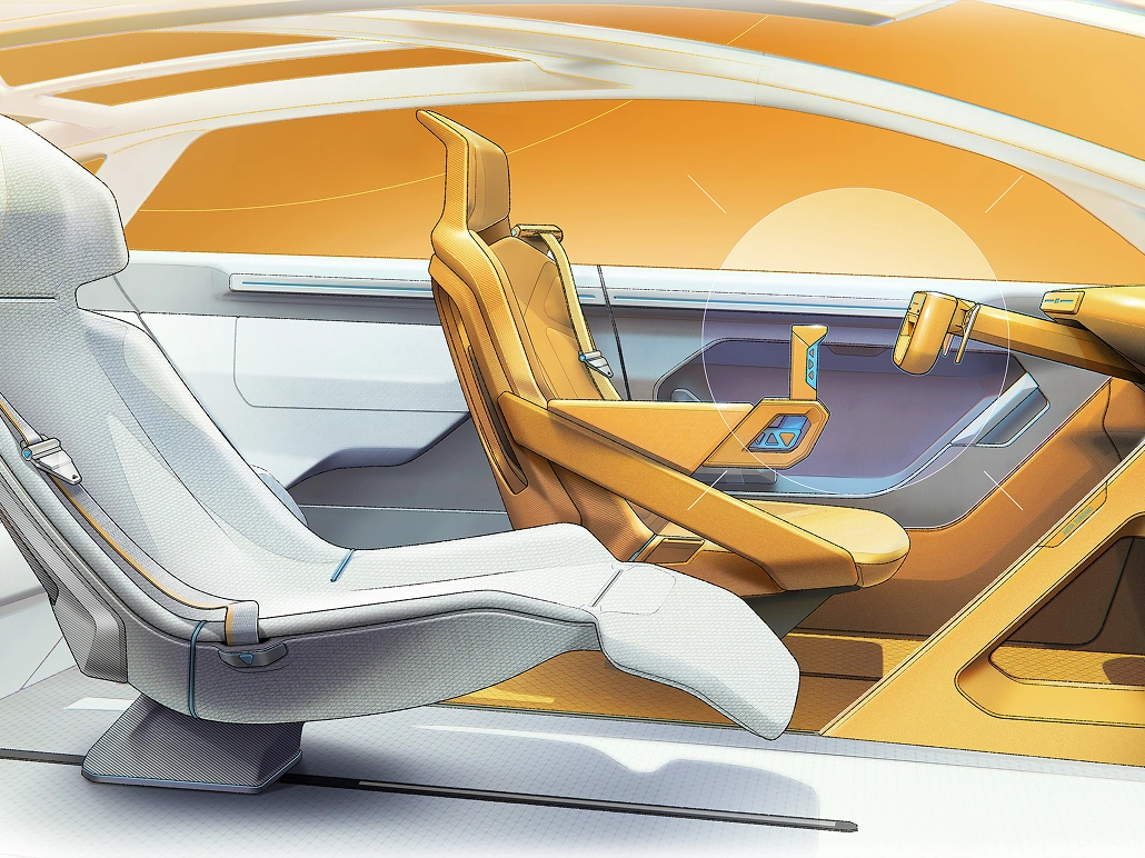 Kia Vision Meta Turismo concept car interior structure and frame design image