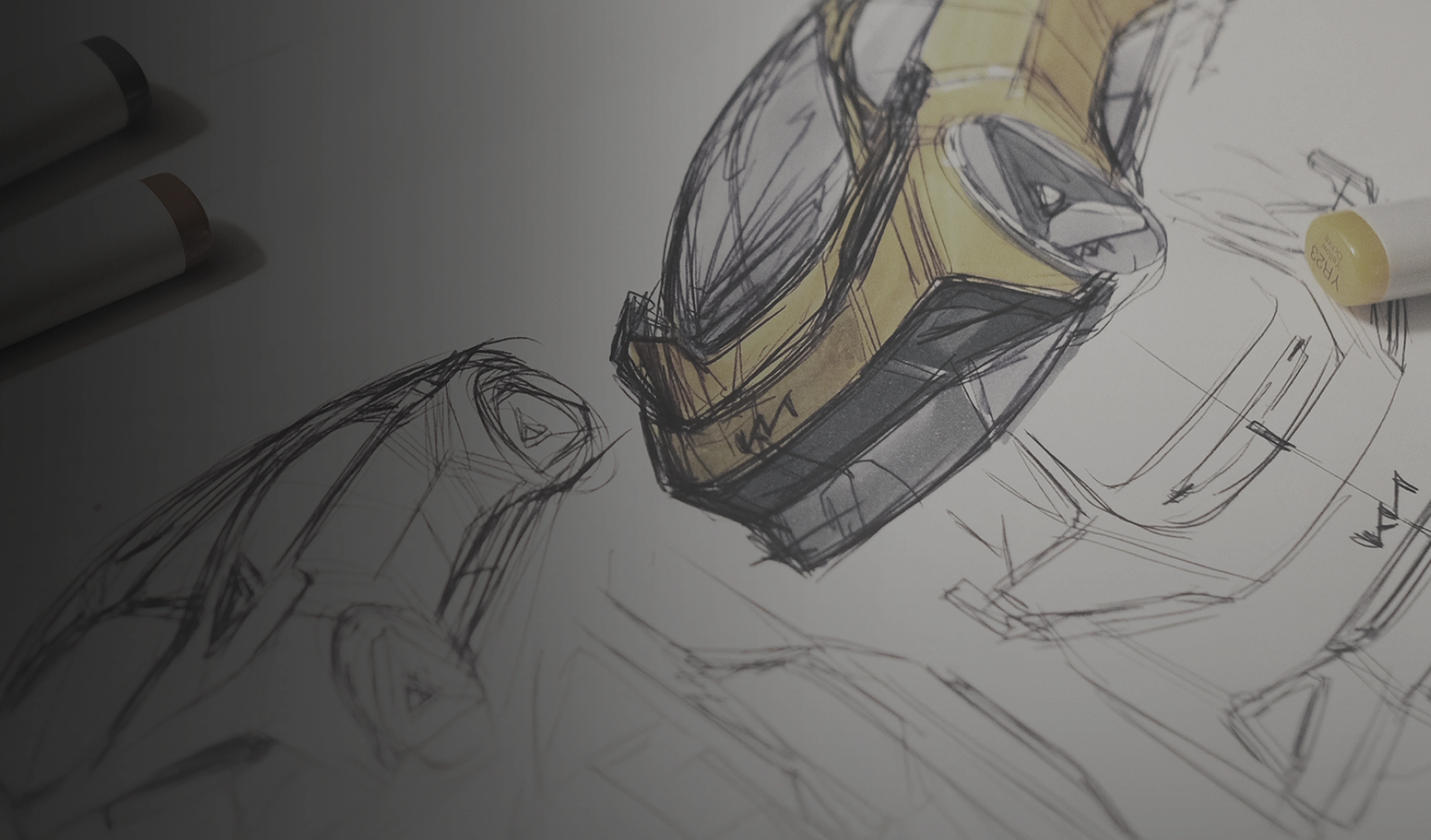 Image of Kia Vision Meta Turismo concept car design sketches