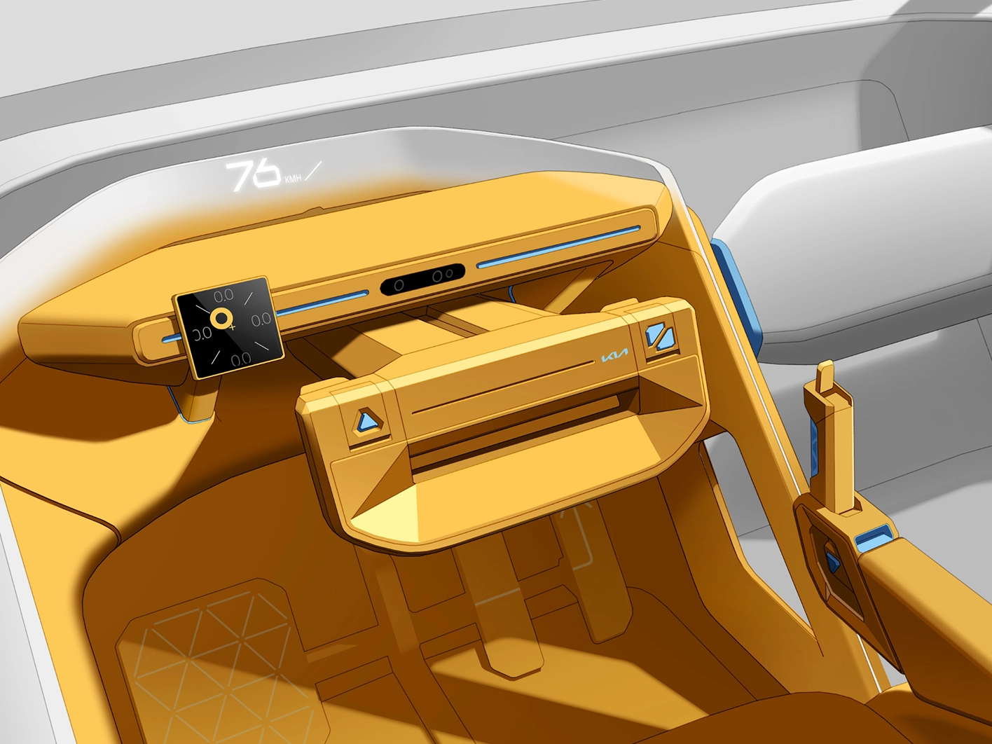 Image of driver interface concept of Kia Vision Meta Turismo concept car