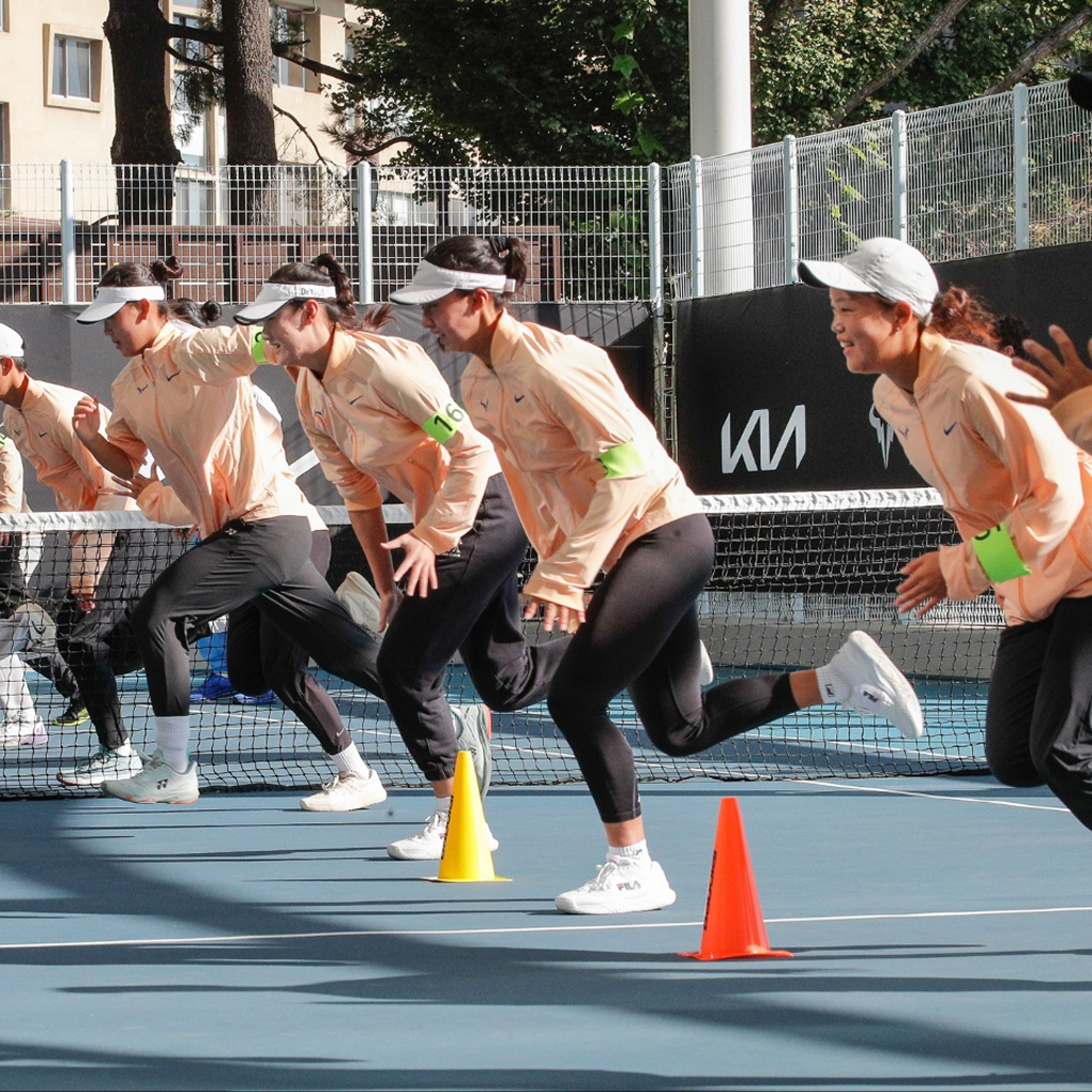 Young players training in Rafael Nadal’s talent development program