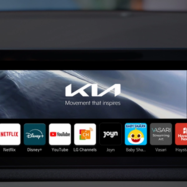 Image showing content on the vehicle infotainment display