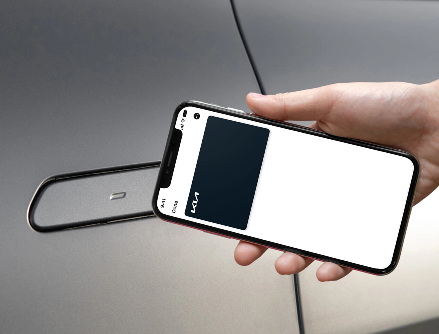 Image showing the use of a Kia digital key