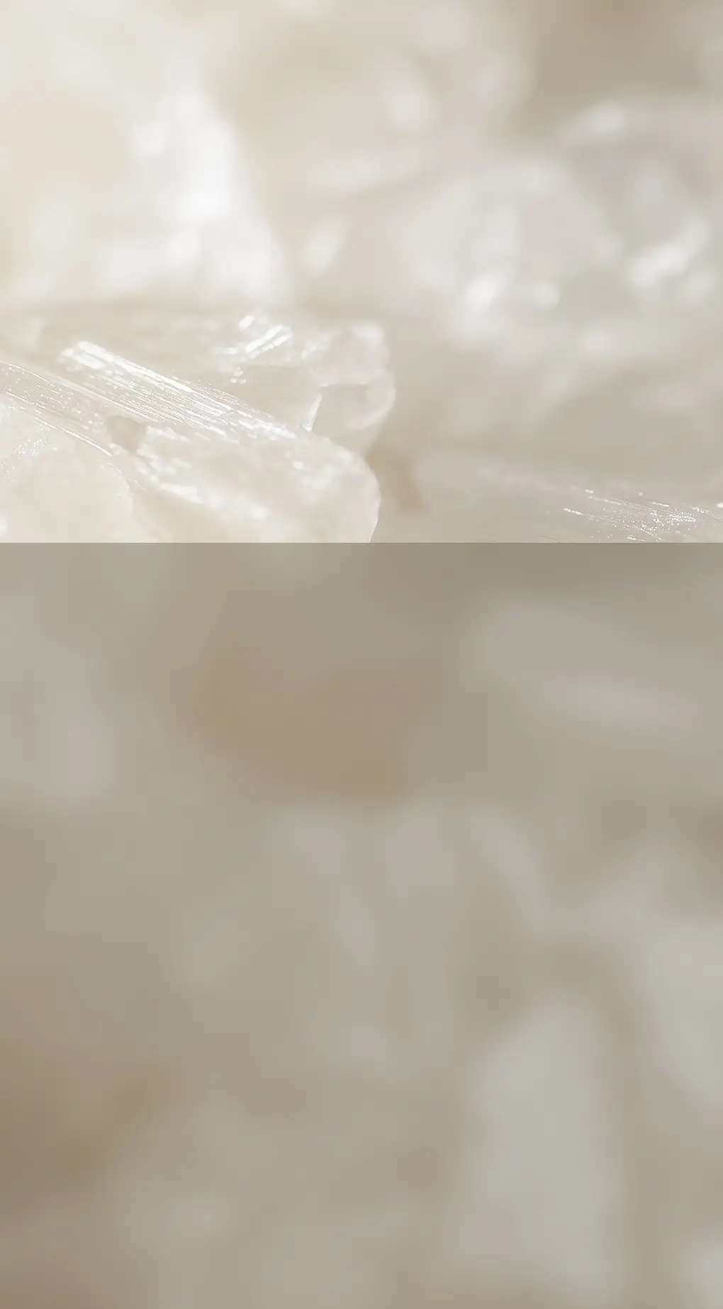 Close-up of an ivory crystalline structure.