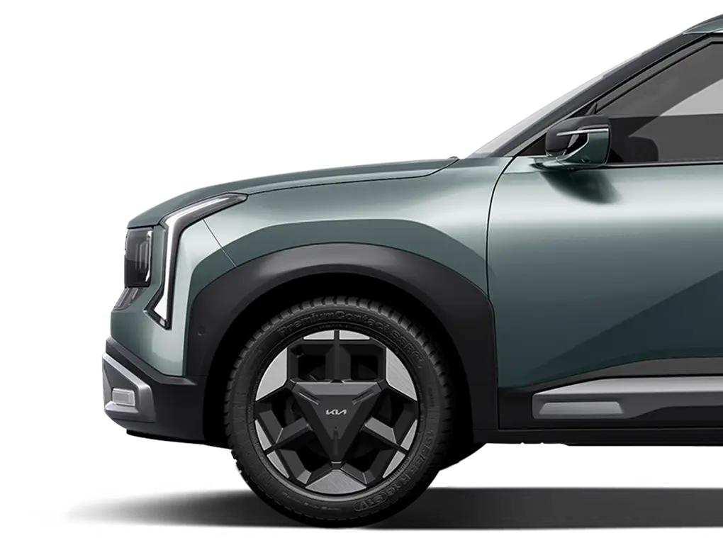 Side profile of the Seltos in Iceberg Green.