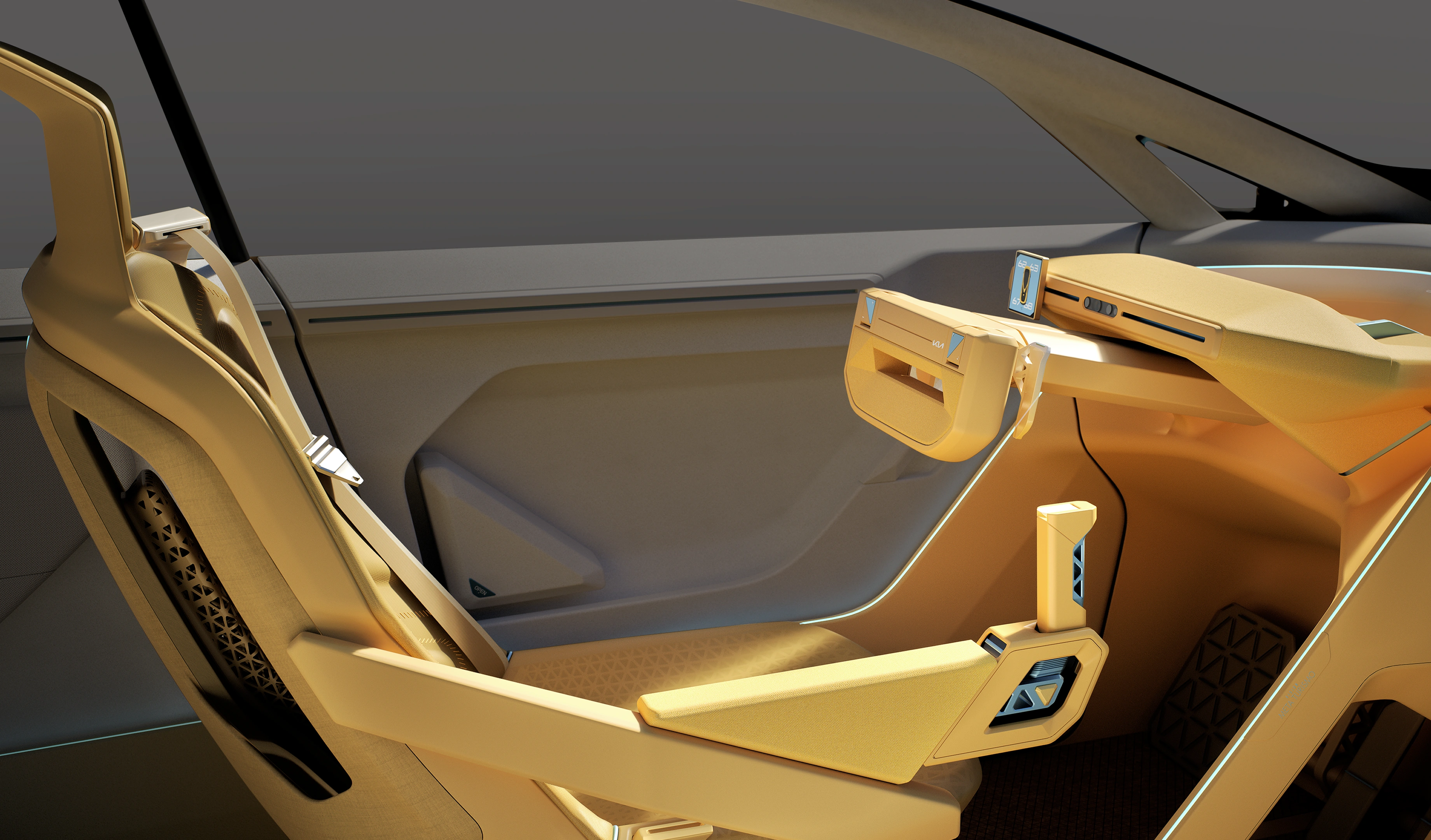 Kia Vision Meta Turismo concept car driver interface and control area image