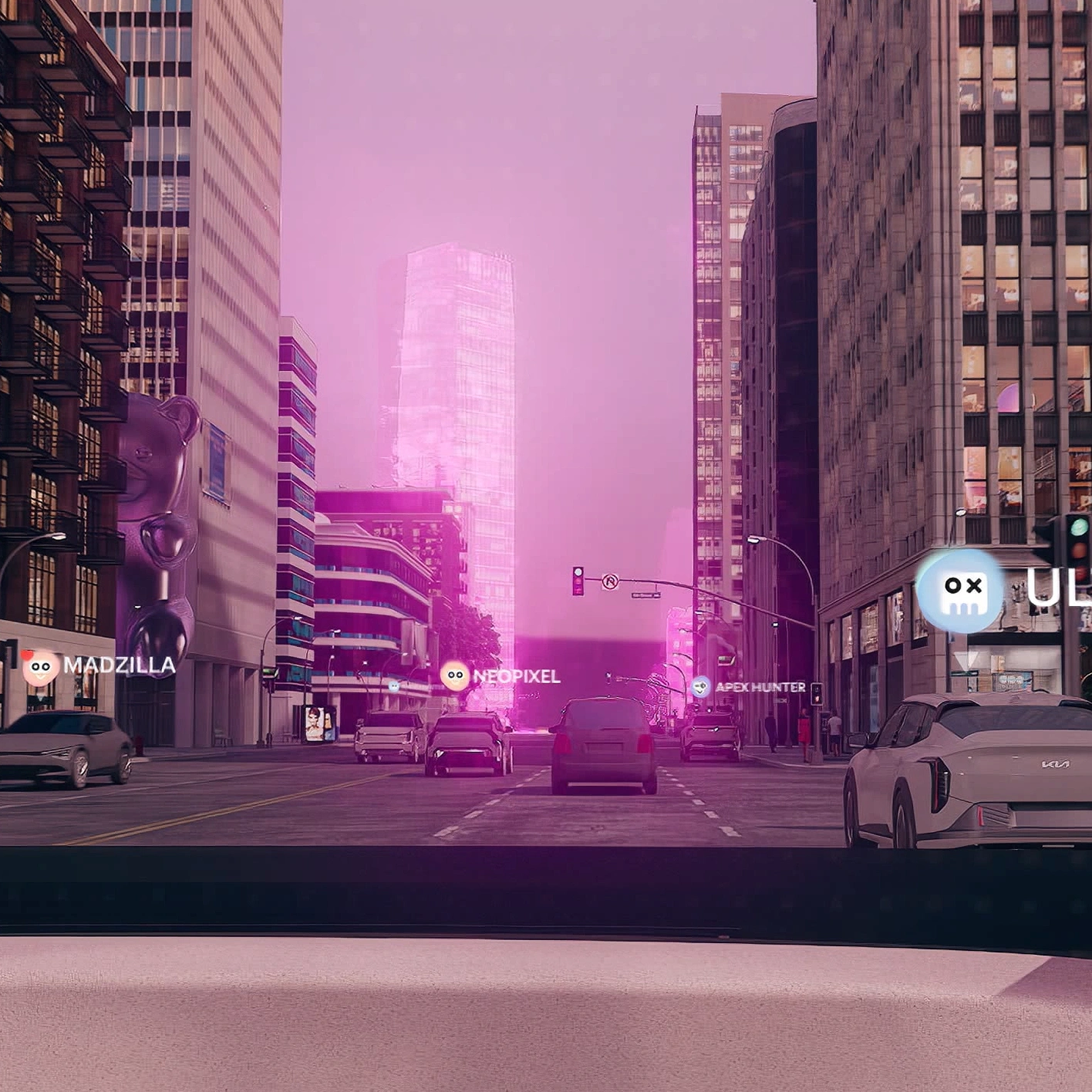 Kia Vision Meta Turismo concept car urban AR layer driving environment image