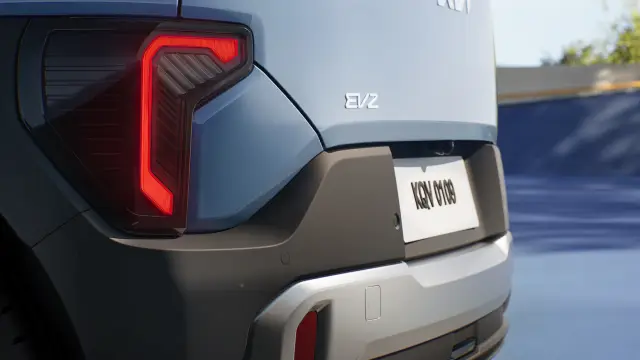 Close-up image of Kia EV2 rear lamp